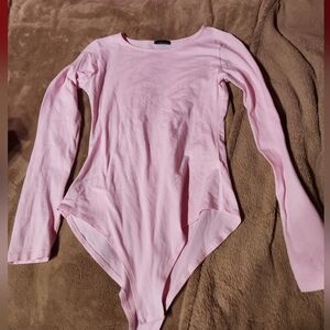M light pink long sleeve body suit